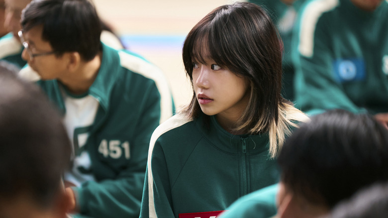 Kim Jun-hee looking to the side on Squid Game Season 2