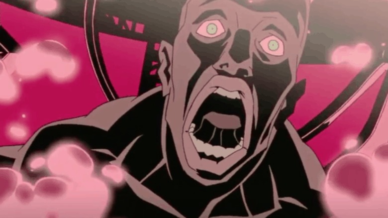 A human screams in a pod in "The Animatrix" (2003)