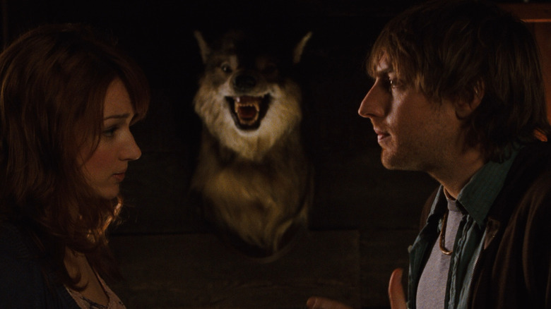 Marty and Dana face each other in "The Cabin in the Woods" (2011)