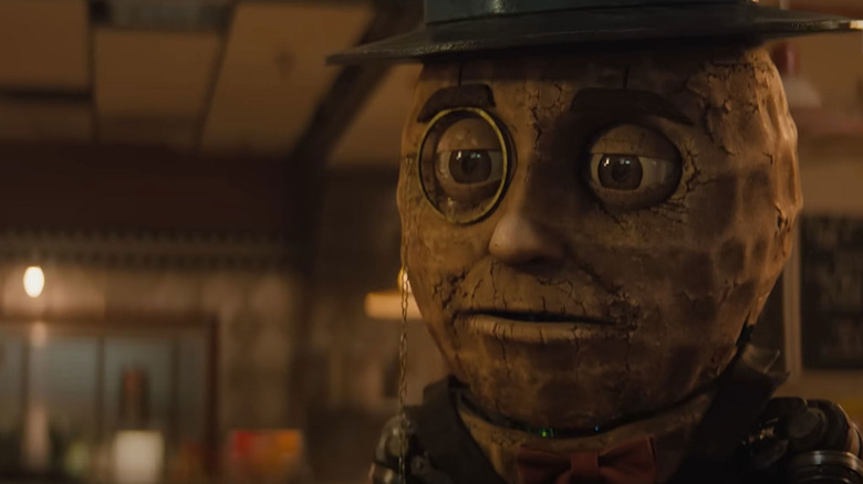 close-up of Mr. Peanut in "The Electric State" (2025)