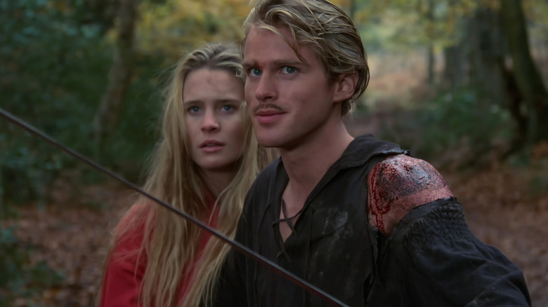 Westley protecting Buttercup in The Princess Bride (1987)