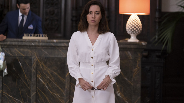 Harper Spiller is sad in "The White Lotus"