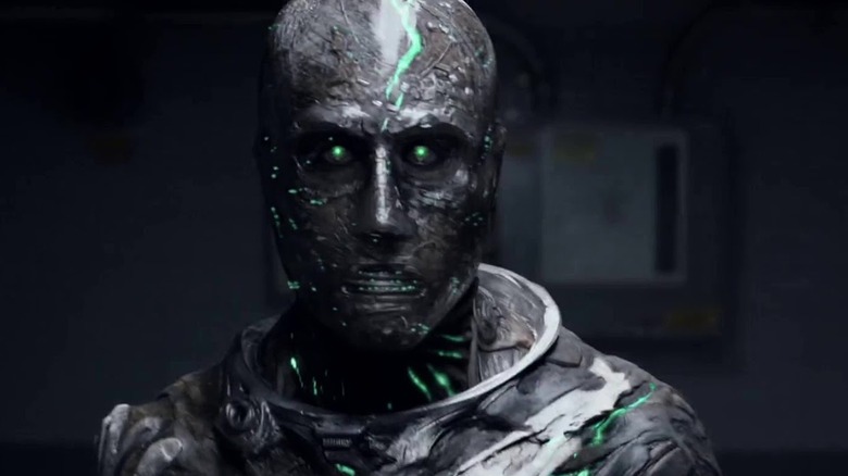 Doctor Doom dishing out violence in hallways in "Fantastic Four" (2015)