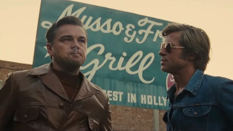 Rick Dalton and Cliff Booth outside Musso & Franks in Once Upon a Time in Hollywood