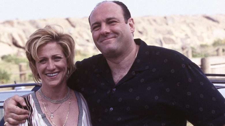Tony and Carmela Soprano pose for a photo in "Whitecaps"