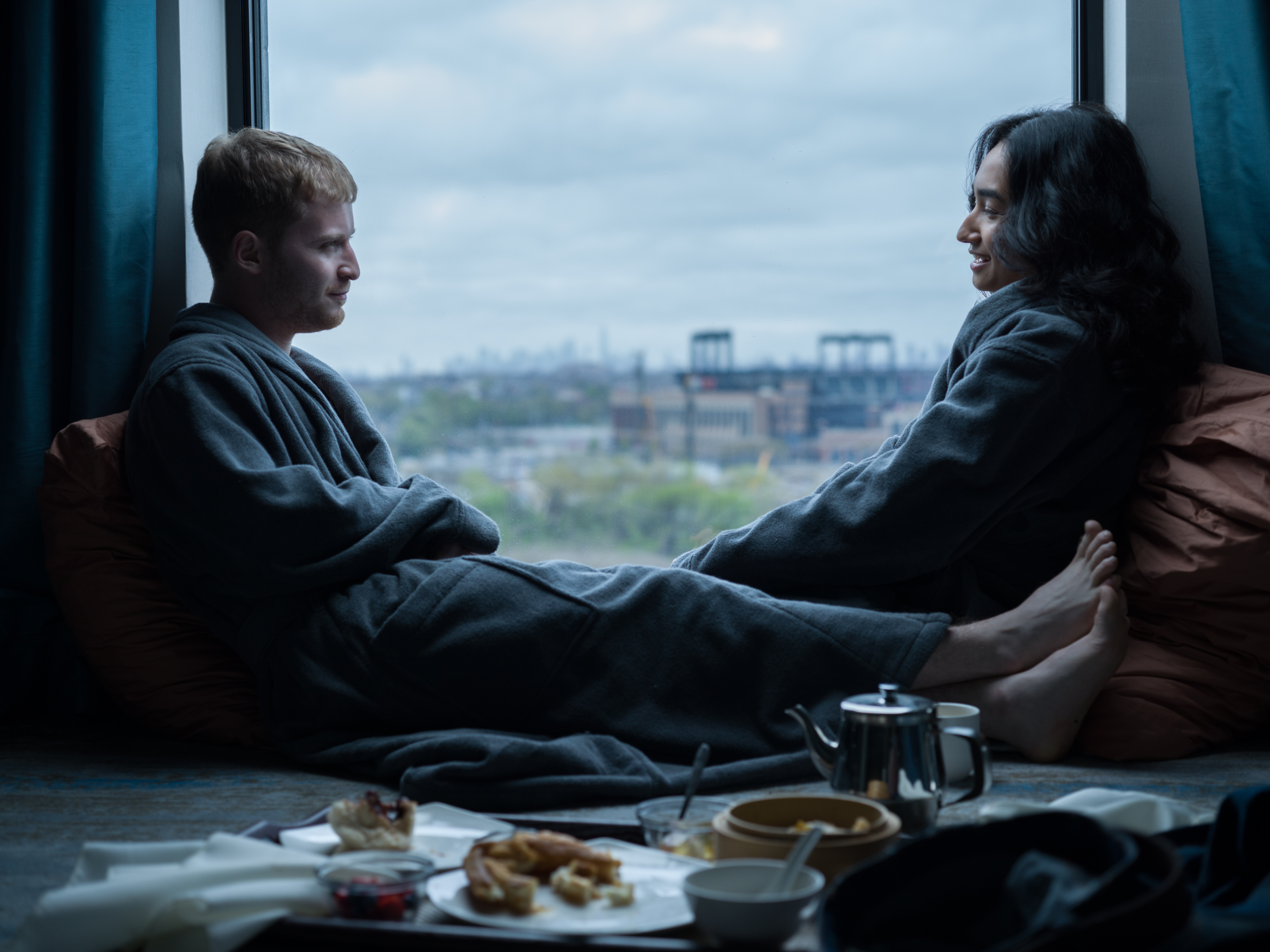 (L to R) Fred Hechinger as Skinner and Sebiye Behtiyar as Aishe in PREPARATION FOR THE NEXT LIFE, from Amazon MGM Studios. Photo Credit: Jaclyn Martinez © 2025 Amazon Content Services LLC. All Rights Reserved.