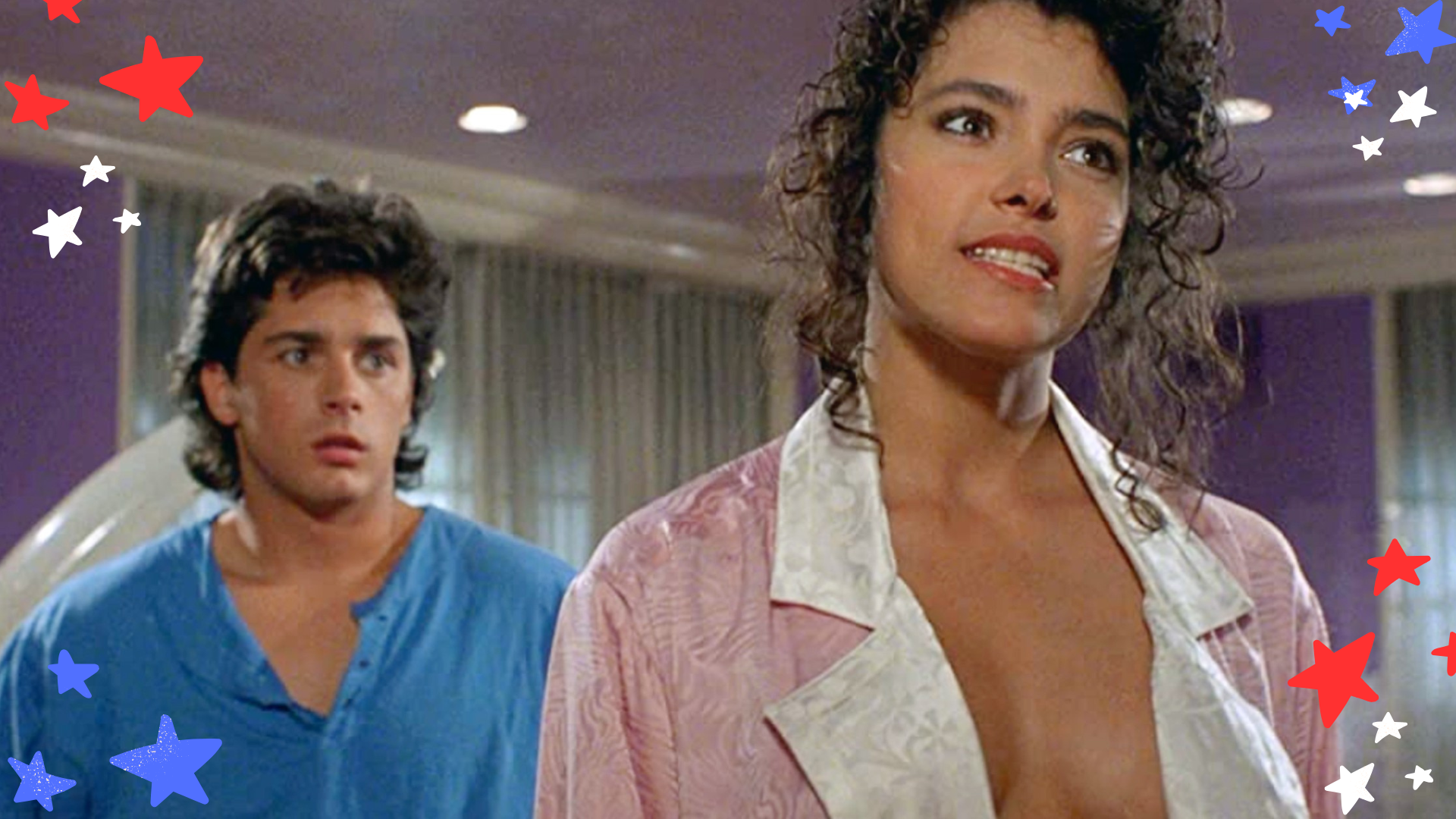 Billy Warlock and Devin DeVasquez in 'Society' (1992)