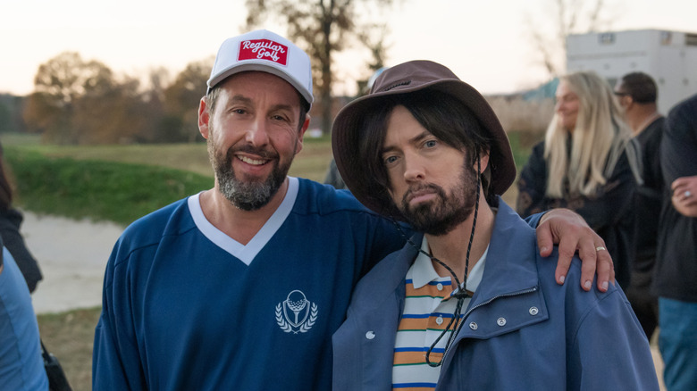 Adm Sandler and Eminem on the set of "Happy Gilmore 2" (2025)