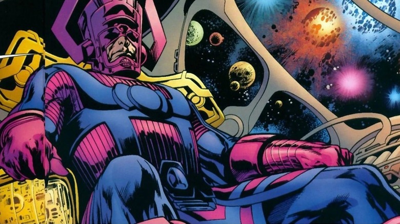 Galactus sits on his throne