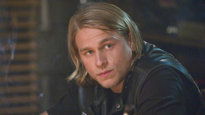 Jax Teller looks annoyed in "Sons of Anarchy"