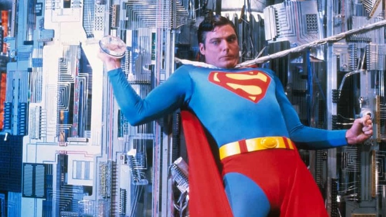 Superman has a robotic cable wrapped across his neck in Superman III (1983)