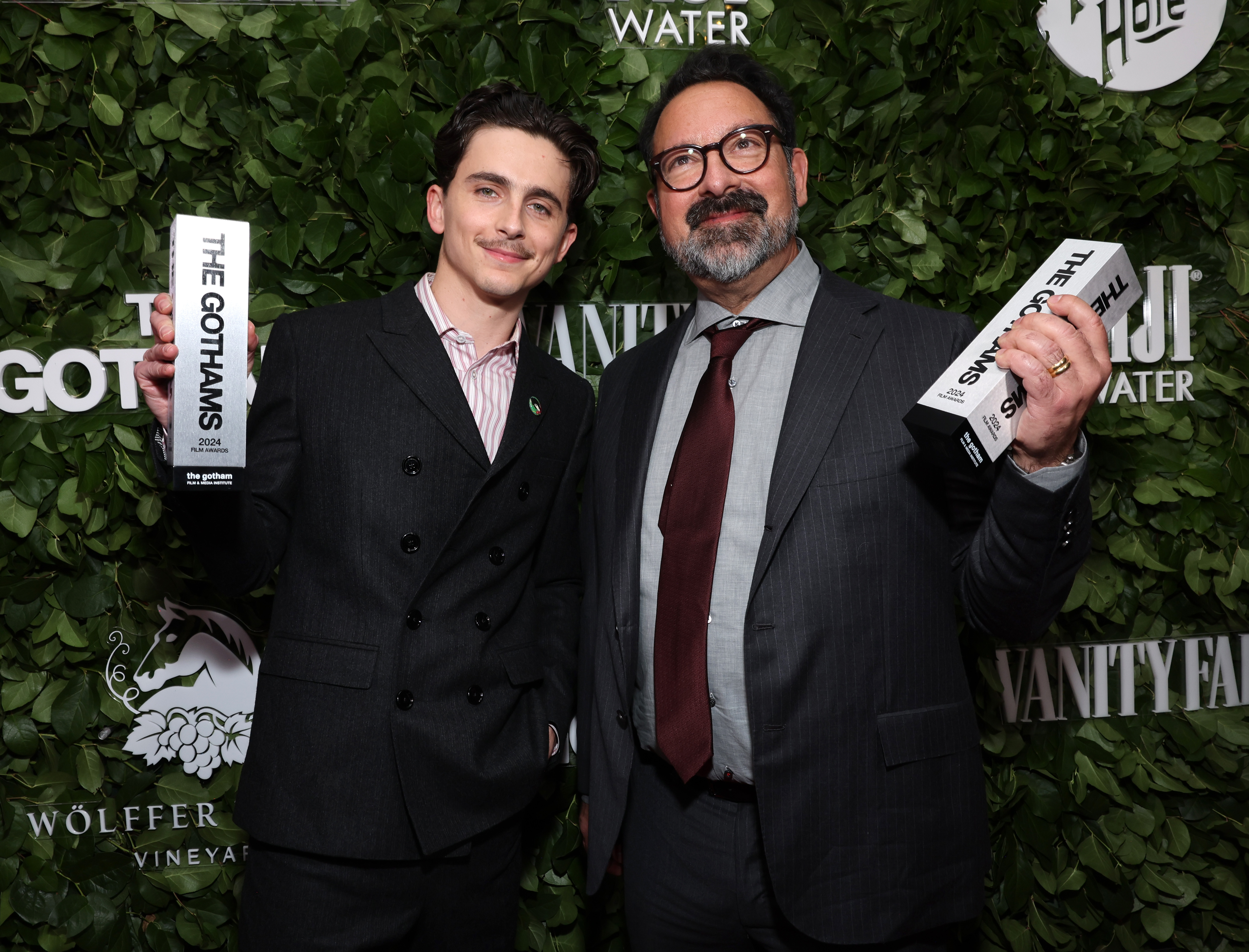 Timothée Chalamet and James Mangold attend the Gothams 34th Annual Film Awards