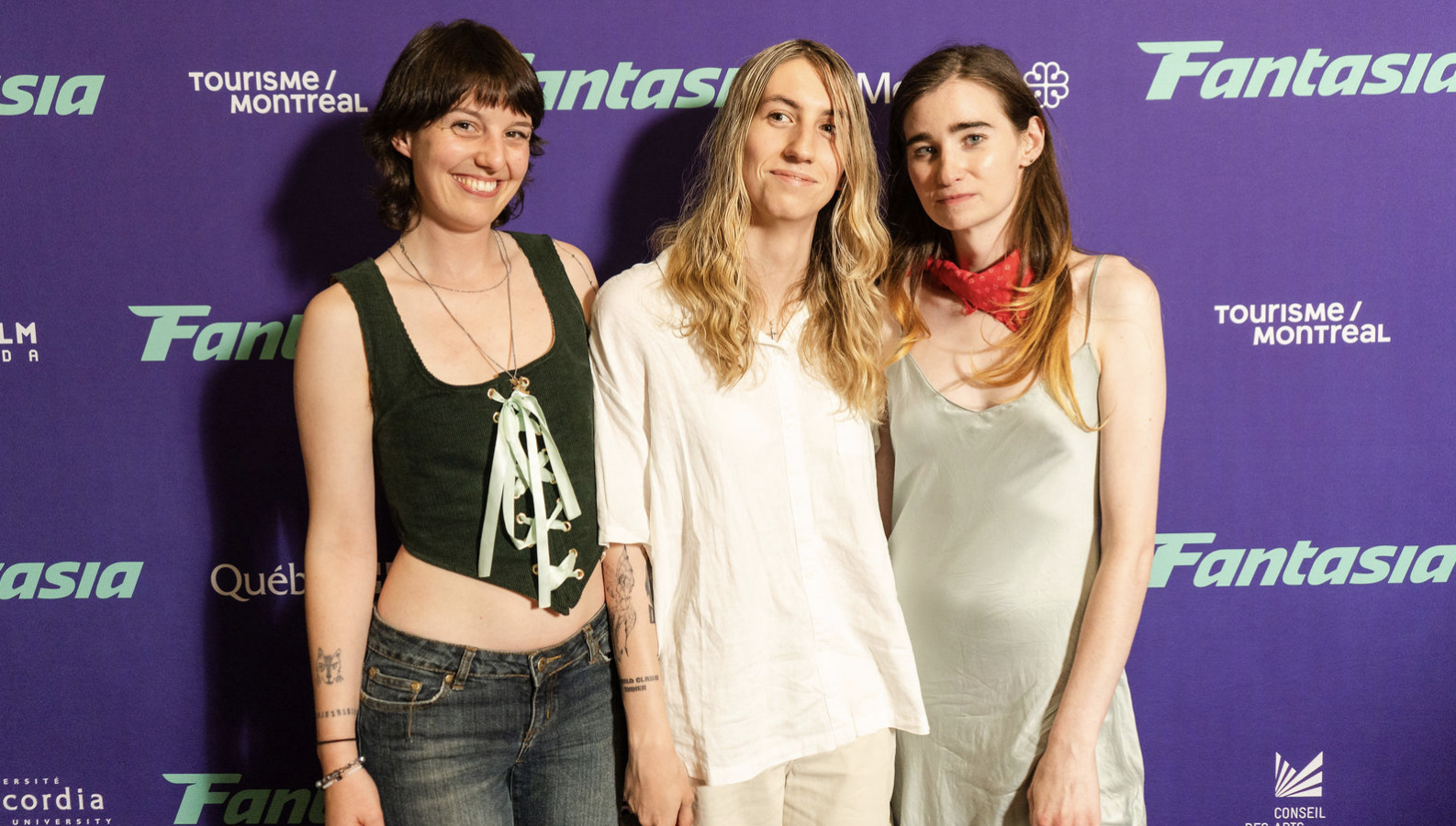 (Left to right): Avalon Fast, Alice Maio Mackay, and Alexandra McVicker at the world premiere of "The Serpent's Skin"