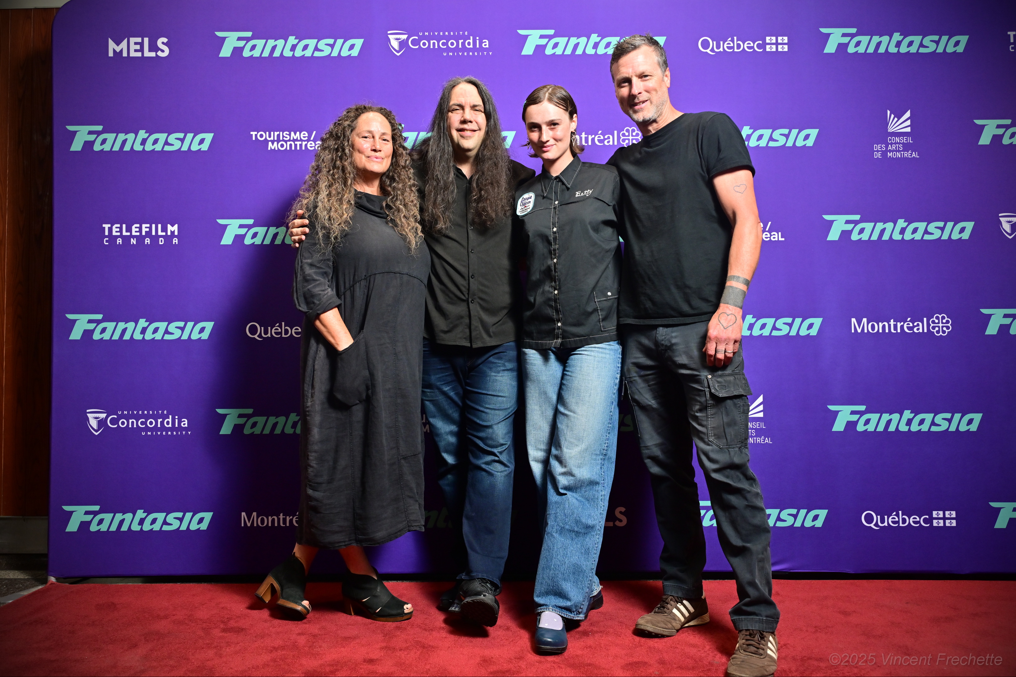 Toby Posner, Mitch Davis, Zelda Adams, and John Adams at the world premiere of "Mother of Flies"