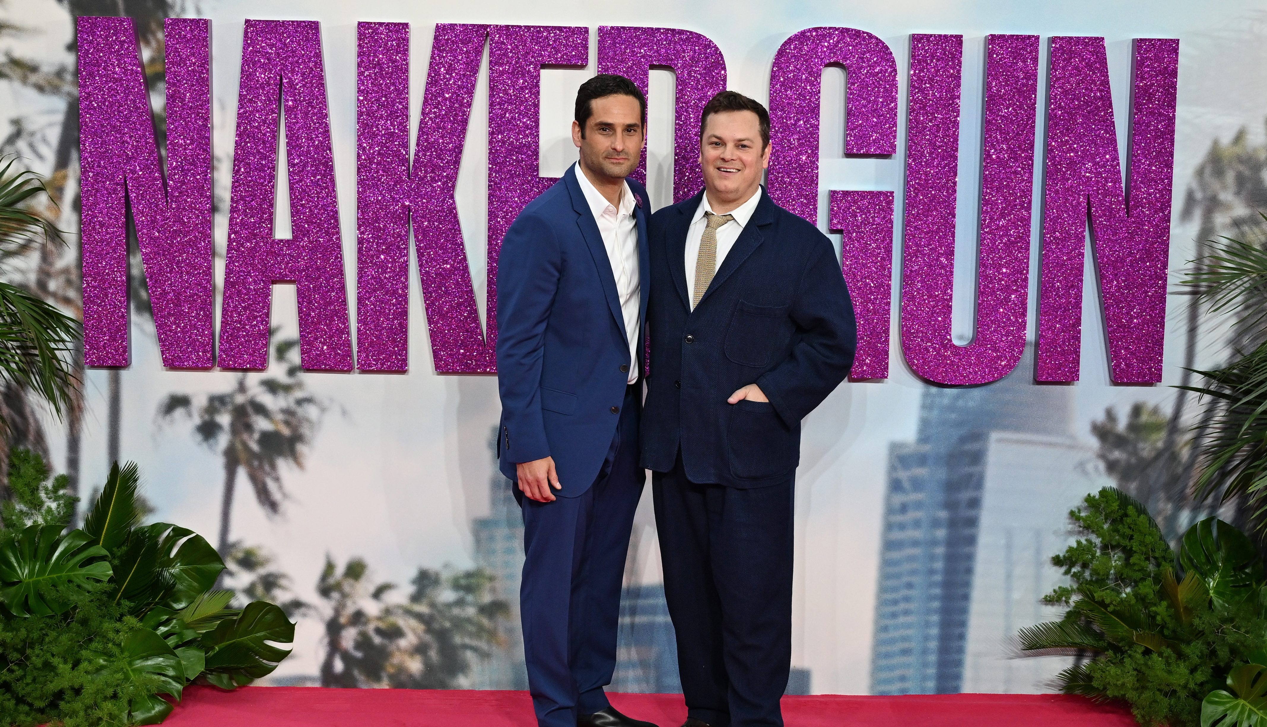 LONDON, ENGLAND - JULY 22: Doug Mand and Dan Gregor attend "The Naked Gun" UK Premiere at Cineworld Leicester Square on July 22, 2025, in London, England. (Photo by Jeff Spicer/Getty Images for Paramount Pictures)