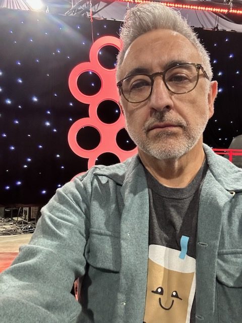 Emmy-nominated lighting designer Gus Dominguez on the set of 'RuPaul's Drag Race'.