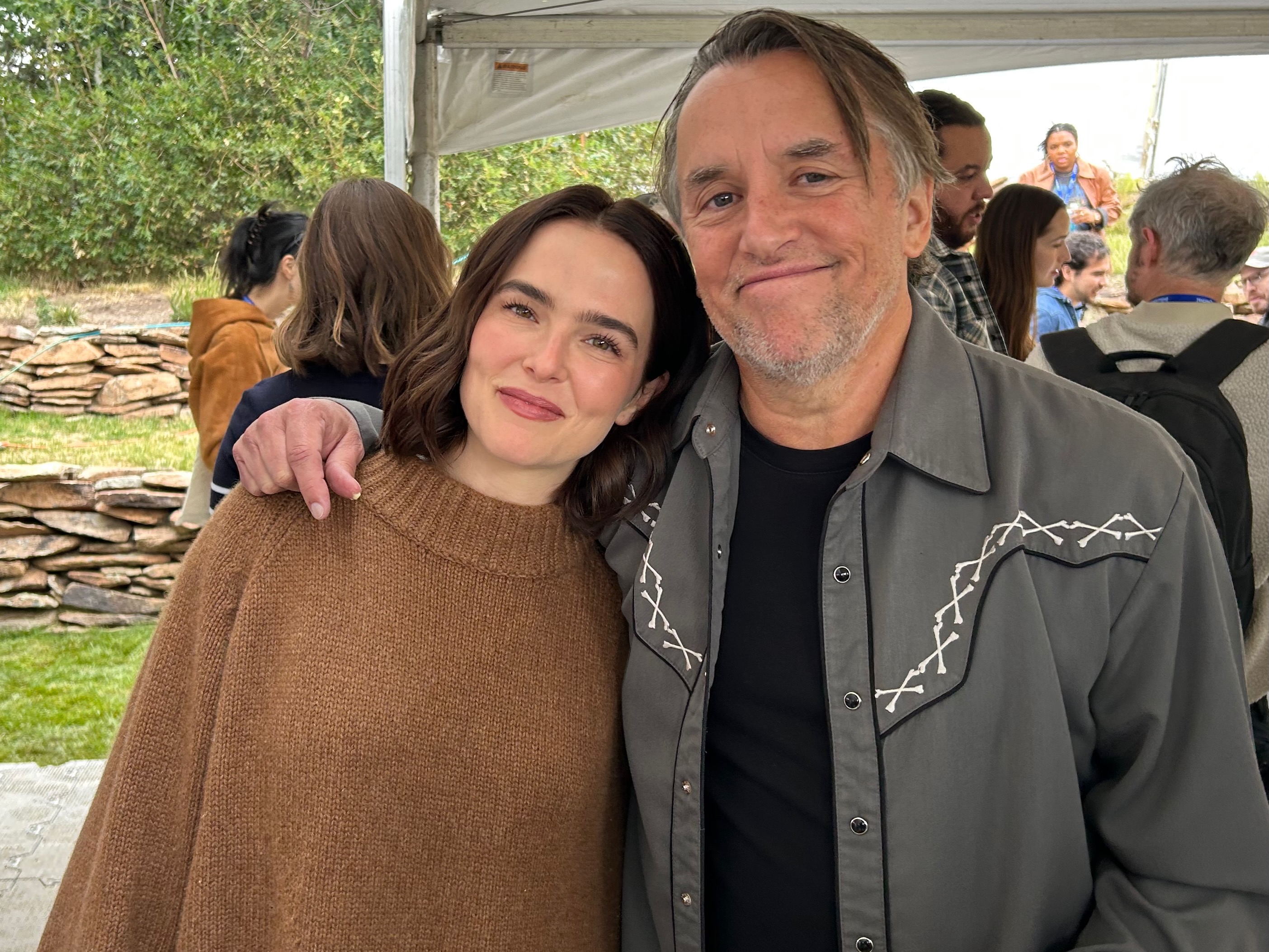 Zoey Deutch and Richard Linklater