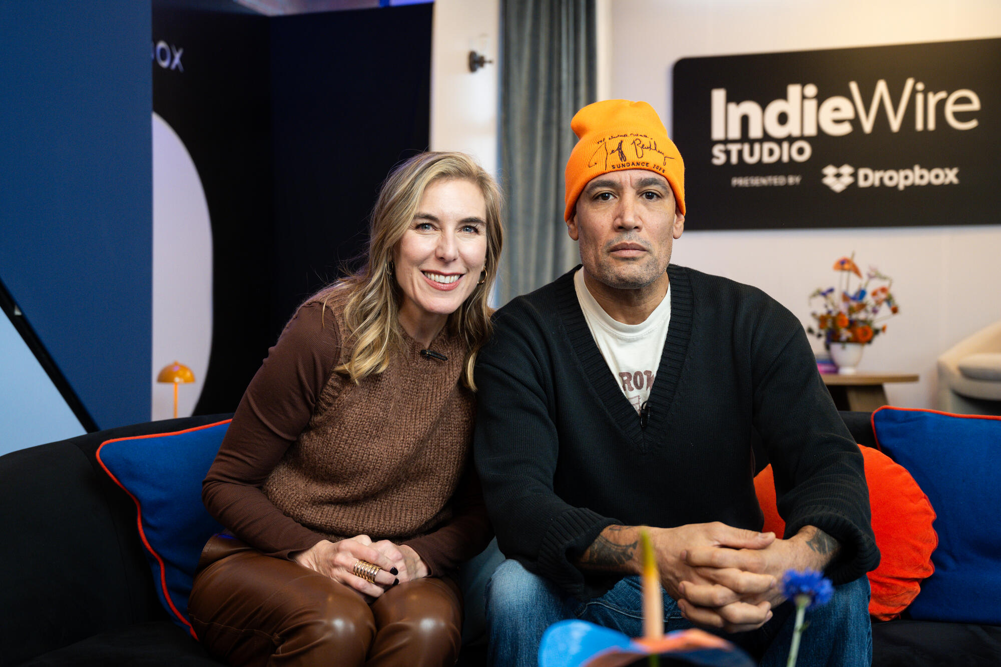 Amy Berg, Ben Harper at the Indiewire Studio 2025 at Sundance presented by Dropbox held at The IndieWire Studio on January 24, 2025 in Park City, Utah.