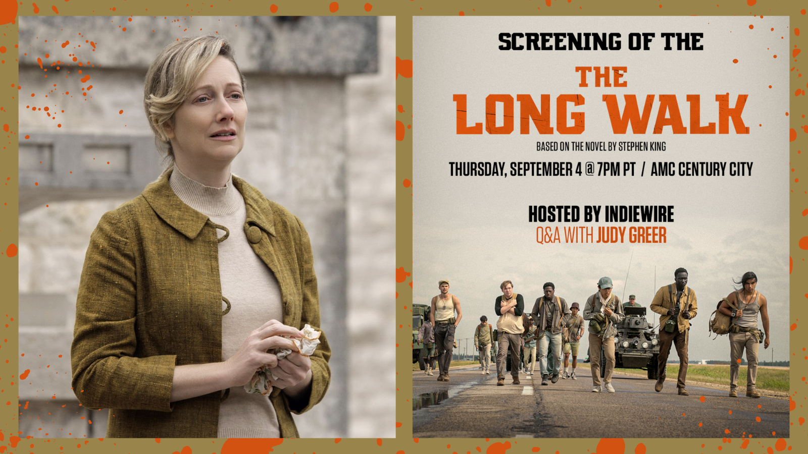 Join Judy Greer and IndieWire for 'The Long Walk' on September 4 in Los Angeles