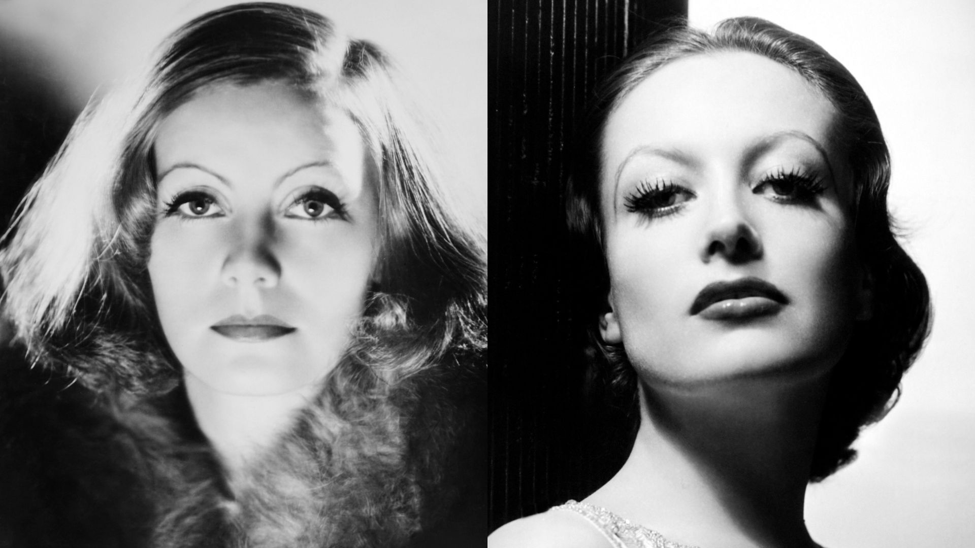 Great Garbo and Joan Crawford