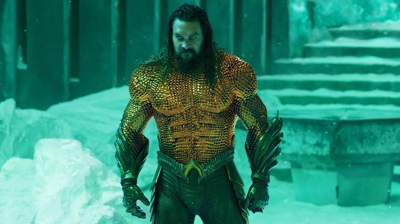 Aquaman in full regalia in "Aquaman and the Lost Kingdom" (2023)