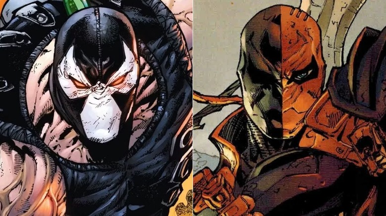 Band and Deathstroke side by side in a split image