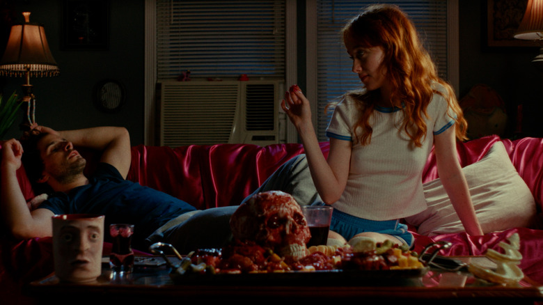 Mark and Ash chilling before dinner in Cannibal Mukbang (2023)