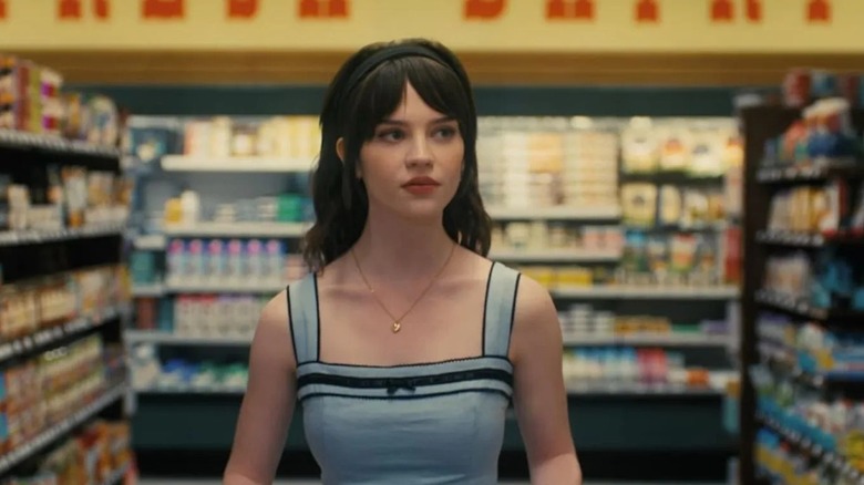 Iris shopping just before meeting Josh in Companion (2025)