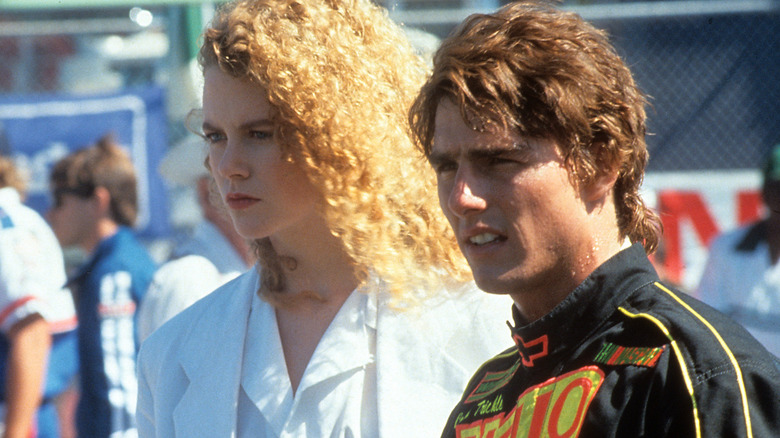 Cole and Claire watch a race in "Days of Thunder" (1990)