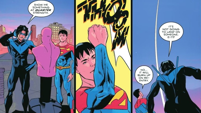 Nightwing begins training Jonathan Kent, the new Superman