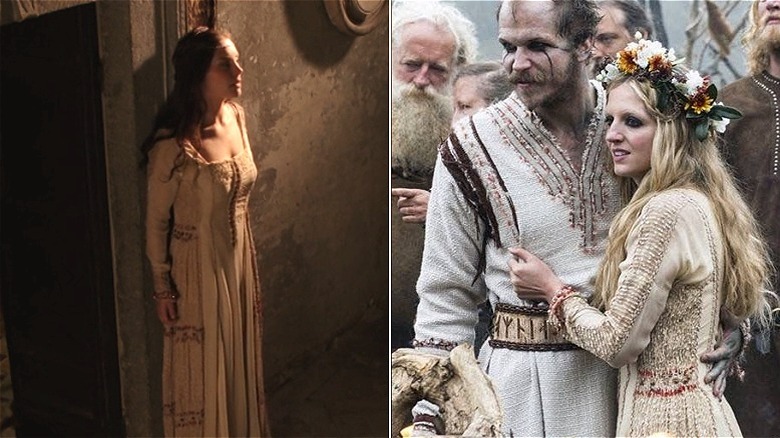 Contessina in Medici and Helga and Floki's wedding in Vikings