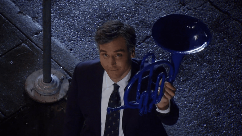Ted and his blue french horn in "How I Met Your Mother"