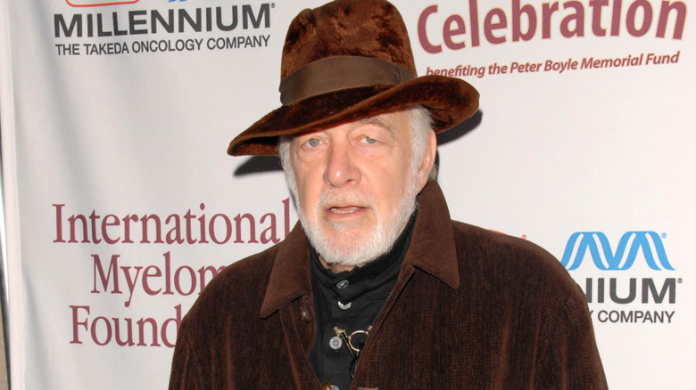 Howard Hesseman in suede cowboy hat and jacket on Peter Boyle memorial event red carpet