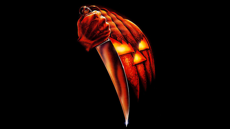 Partial detail of the poster for "Halloween"