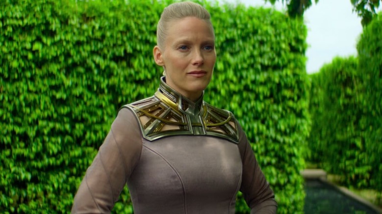 Demerzel (Laura Birn) in a garden in "Foundation"