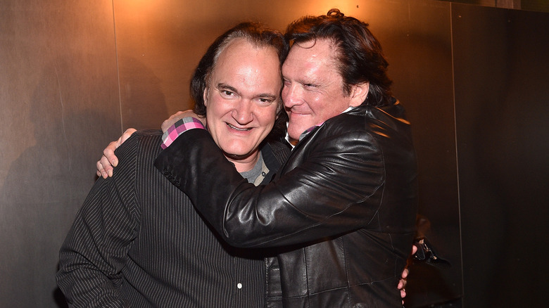 Michael Madsen hugs Quentin Tarantino