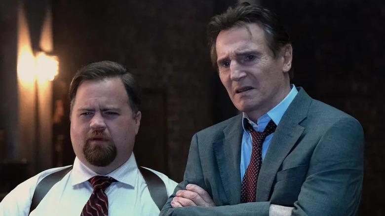 Frank Drebin Jr. and Ed Hocken Jr. are dismayed in "The Naked Gun" (2025)