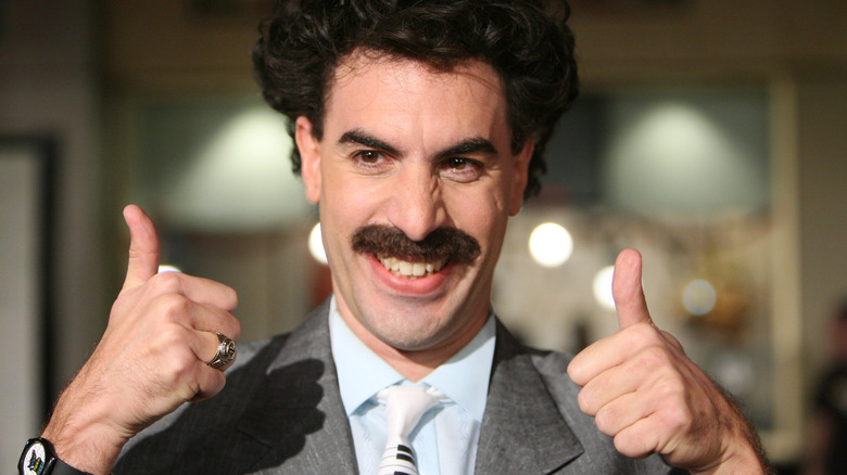 Sacha Baron Cohen as Borat at the premiere of Borat: Cultural Learnings of America For Make Benefit Glorious Nation of Kazakhstan