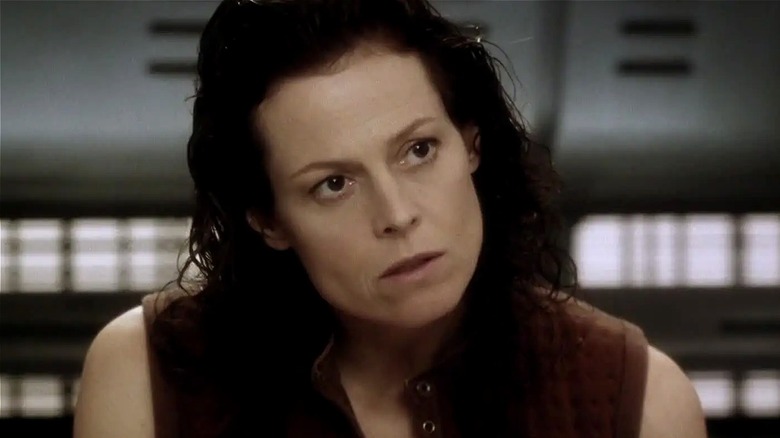 Ripley 8 tilting her head listening in "Alien: Resurrection"