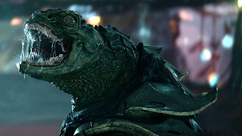 A Gorn screams in Star Trek: Strange New Worlds