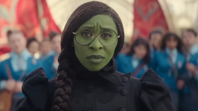 Elphaba wearing glasses in Wicked (2024)