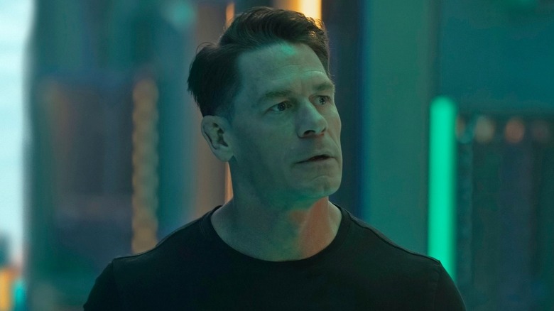 Chris inside the multiversal space in "Peacemaker" (2022-present)