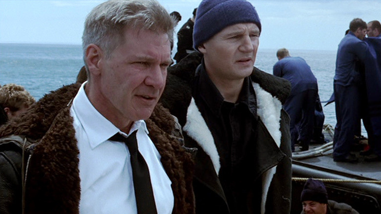 Vostrikov and Polenin talk atop a submarine in "K-19: The Widowmaker" (2002)