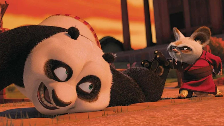Po trains with Master Shifu in Kung Fu Panda (2008)