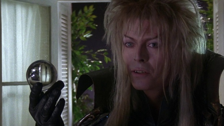 Goblin king holds an orb in "Labyrinth" (1986)