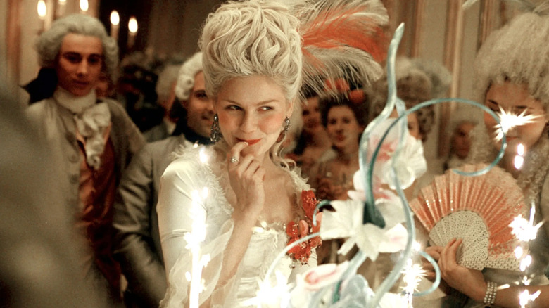 Marie looking inquisitively at something in Marie Antoinette