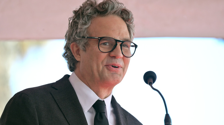 Mark Ruffalo speaks at an event.