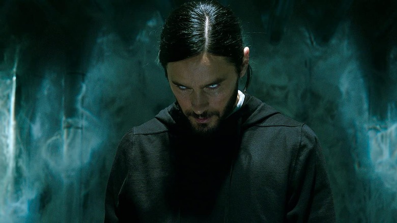 Dr. Michael Morbius uses his echo-location gifts in "Morbius" (2022)