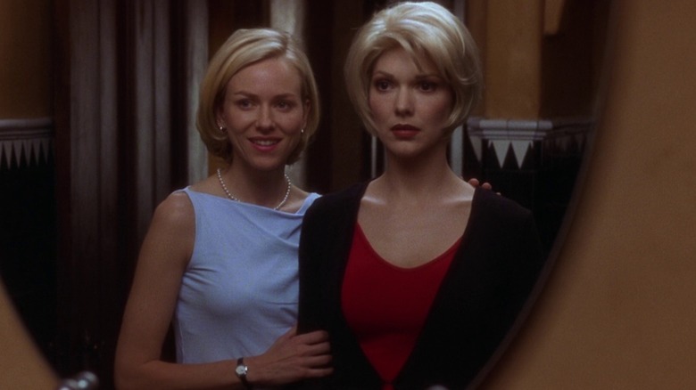 Betty and Rita looking in a mirror in "Mulholland Drive" (2001)