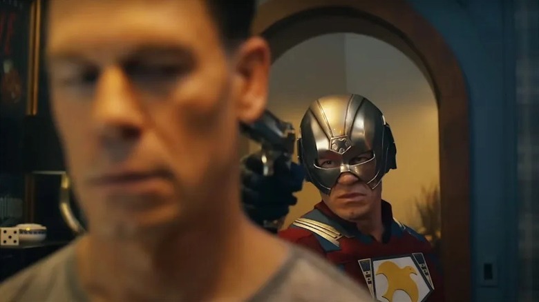 Chris interrogating a version of himself in the trailer for Peacemaker Season 2